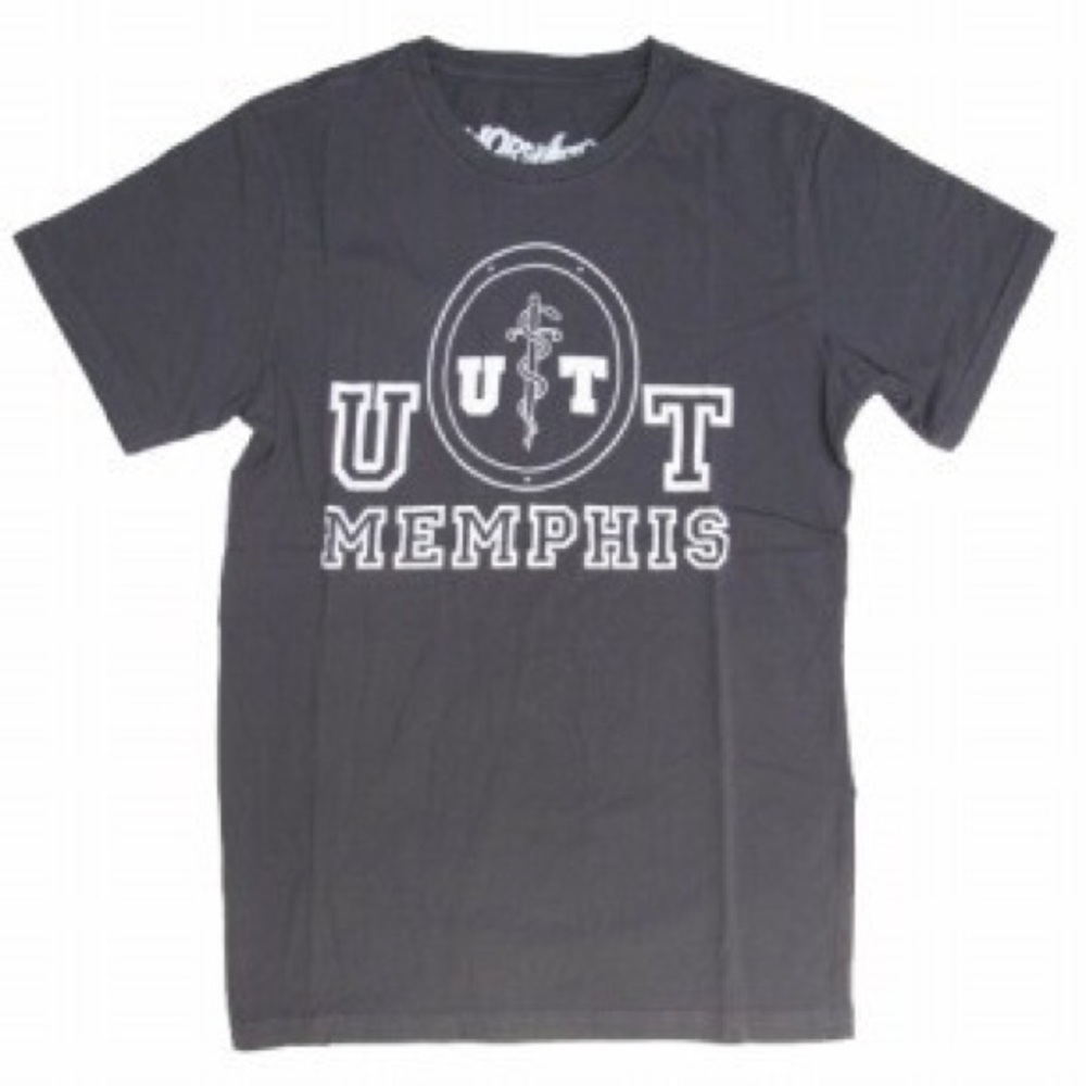 Worn Free U. of Tenn. Medical Memphis Elvis Tee Sm
